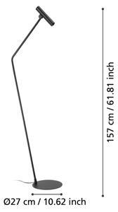 Eglo 900909 - Lampada LED da terra ALMUDAINA LED/5W/230V 3000K nero