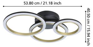 Eglo 901224 - Plafoniera LED dimmerabile CALLIERA LED/20W/230V nero/oro