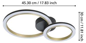 Eglo 901223 - Plafoniera LED dimmerabile CALLIERA LED/12W/230V nero/oro