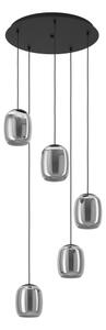 Eglo 901194 - Lampadario a sospensione con filo CIAMPINO 5xE27/28W/230V grigio