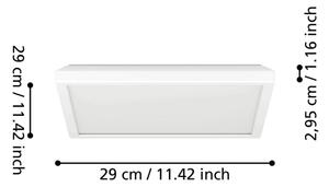 Eglo 901449 - Plafoniera LED da esterno ROVITO 13,4W/230V 29x29 cm IP44 bianco