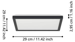 Eglo 901442- Plafoniera LED da esterno ROVITO 13,4W/230V 29x29 cm IP44 nero