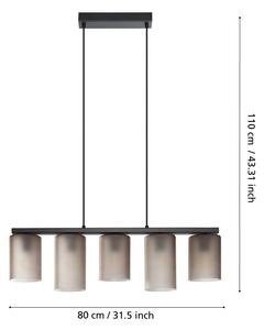 Eglo 901163 - Lampadario a sospensione con filo COLOMERA 5xE27/40W/230V grigio