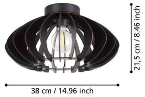 Eglo 900999 - Plafoniera COSSANO 1xE27/40W/230V diametro 38 cm nero