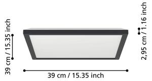Eglo 901456 - Lampada LED dimmerabile da esterno ROVITO-R 17,6W/230V 39x39cm IP44 nero + +TC