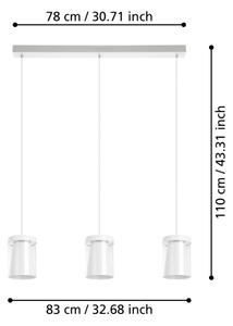 Eglo 901122-LED RGBW Lampadario dimmerabile a sospensione con filo CHIUSELLO-Z 3xLED/3,7W/230V bianco