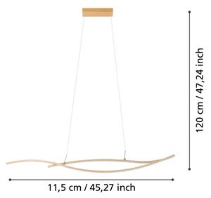 Eglo 901212 - Lampadario LED a sospensione con filo GRISOLIA LED/20W/230V 4000K beige