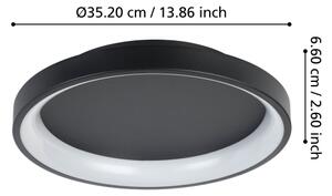 Eglo 901251 - Plafoniera LED dimmerabile LORETELLO LED/12W/230V nero + +TC