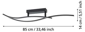Eglo 901206 - Plafoniera LED GRISOLIA LED/12W/230V 4000K nero