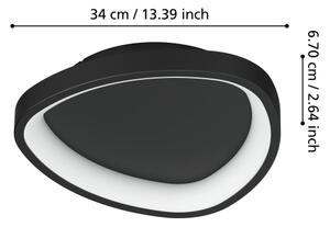 Eglo 901584 - Plafoniera LED dimmerabile LORETELLO LED/12W/230V nero + +TC