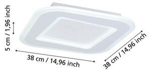 Eglo 901234 - Plafoniera LED dimmerabile MACCHIONI LED/20W/230V bianco + +TC