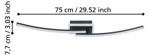 Eglo 901217 - Plafoniera LED LUNGOLAGO LED/12W/230V 4000K nero