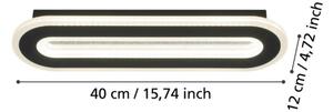 Eglo 901242 - Applique a LED MACCHIONI LED/12W/230V 4000K nero