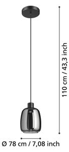 Eglo 901119 - LED RGBW Lampadario dimmerabile a sospensione con filo MOLOCHIO-Z LED/3,7W/230V nero