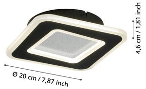 Eglo 901239 - Applique a LED MACCHIONI LED/12W/230V 4000K nero