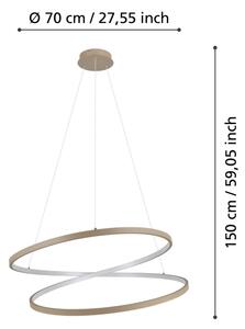 Eglo 901141 - Lampadario LED a sospensione con filo RUOTALE LED/42W/230V 3000K beige