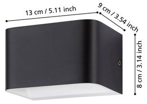 Eglo 901016 - Applique a LED SANIA LED/6W/230V 3000K nero