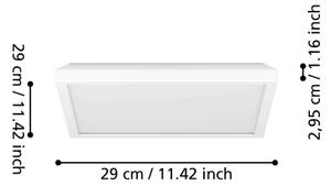 Eglo 901474 - LED RGBW Lampada dimmerabile da esterno ROVITO-Z 13,4W/230V 29x29cm IP44 bianco