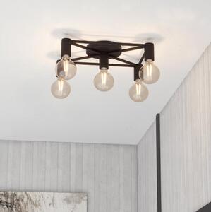 Eglo 43721 - Plafoniera SPEKE 5xE27/40W/230V nero