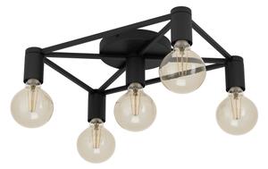 Eglo 43721 - Plafoniera SPEKE 5xE27/40W/230V nero