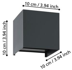 Eglo 901049 - Applique a LED VALMONTONE 2xLED/1,5W/230V 3000K nero