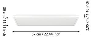 Eglo 901453 - Plafoniera LED da esterno ROVITO 17,2W/230V 30x57 cm IP44 bianco