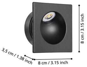 Eglo 900251 - Illuminazione LED scale ZARATE LED/2W/230V 3000K nero