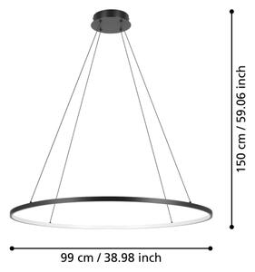 Eglo 901637 - Lampadario a sospensione con filo LED dimmerabile PARRUTA LED/40W/230V nero + +TC