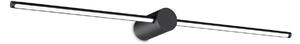 Applique Da Parete Contemporaneo Filo Alluminio Nero Led 13W 3000K Ip44