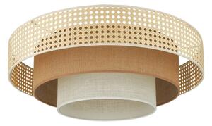 Brilagi - Plafoniera LED CEDAR LUNETA LED/26W/230V rattan/marrone/crema
