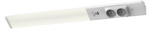 Lampada LED sottopensile con prese e USB porte LED/18W/230V 4000K argento
