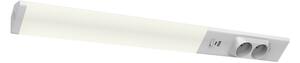 Lampada LED sottopensile con prese e USB porte LED/18W/230V 4000K argento