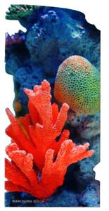Telo mare in microfibra sagomato Coral