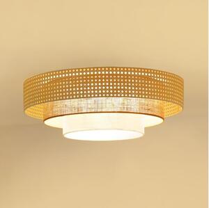 Brilagi - Plafoniera LED CEDAR LUNETA LED/26W/230V rattan/marrone/crema