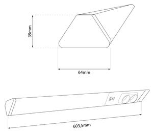 Lampada LED sottopensile con prese e USB porte LED/18W/230V 4000K argento