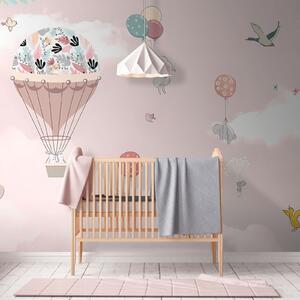 Carta da parati Un favoloso cielo rosa con i coniglietti, Carta da parati per Bambini, u94138 : Uwalls.it
