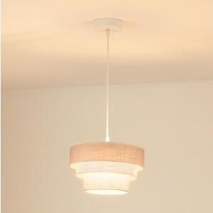Brilagi - Lampadario a sospensione con filo ALASKA LUNETA 1xE27/15W/230V diametro 25 cm grigio/color crema