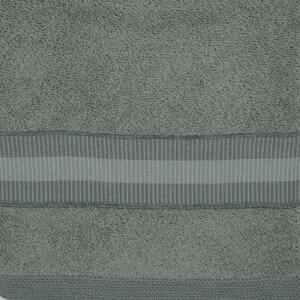 Asciugamani in spugna di cotone Elba - Set 1 (40x60) + 1 (60x100),Verde muschio