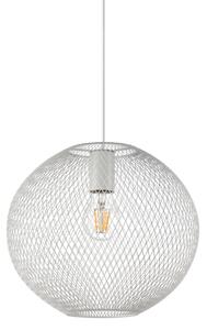 Lampadario A Sospensione Moderno Net Metallo Bianco 1 Luce E27 42W Ip20