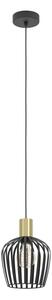 Eglo 901036 - Lampadario a sospensione con filo EMPOLI 1xE27/40W/230V nero/oro