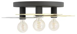 Eglo 44027 - Plafoniera LINTMILL 3xE27/40W/230V oro/nero