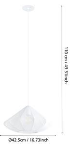 Eglo 43997 - Lampadario a sospensione con filo DOLWEN 1xE27/40W/230V diametro 42,5 cm bianco