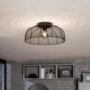 Eglo 43896 - Plafoniera RINROE 1xE27/40W/230V nero