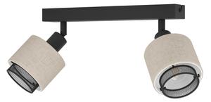 Eglo 43657 - Applique ROSLEY 2xE14/40W/230V nero/beige