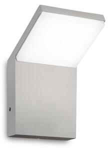 Applique Da Parete Contemporaneo Style Alluminio Grigio Led 9W 3000K Ip54