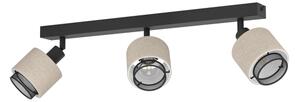 Eglo 43658 - Applique ROSLEY 3xE14/40W/230V nero/beige