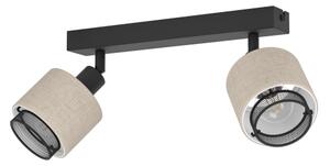 Eglo 43657 - Applique ROSLEY 2xE14/40W/230V nero/beige