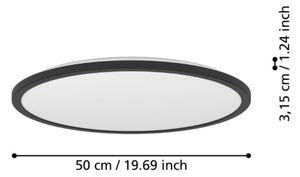 Eglo 901441 - Plafoniera LED da esterno ROVITO 16,8W/230V diametro 50cm IP44 nero