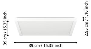 Eglo 901461 - Lampada LED dimmerabile da esterno ROVITO-R 17,6W/230V 39x39 cm IP44 bianco + +TC