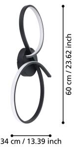 Eglo 901266 - Plafoniera LED SERPINS LED/21W/230V 3000K nero